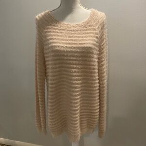 {Forever 21} pink fuzzy knitted sweater